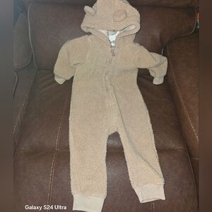 Carter's Tan Fleece Kids Footie